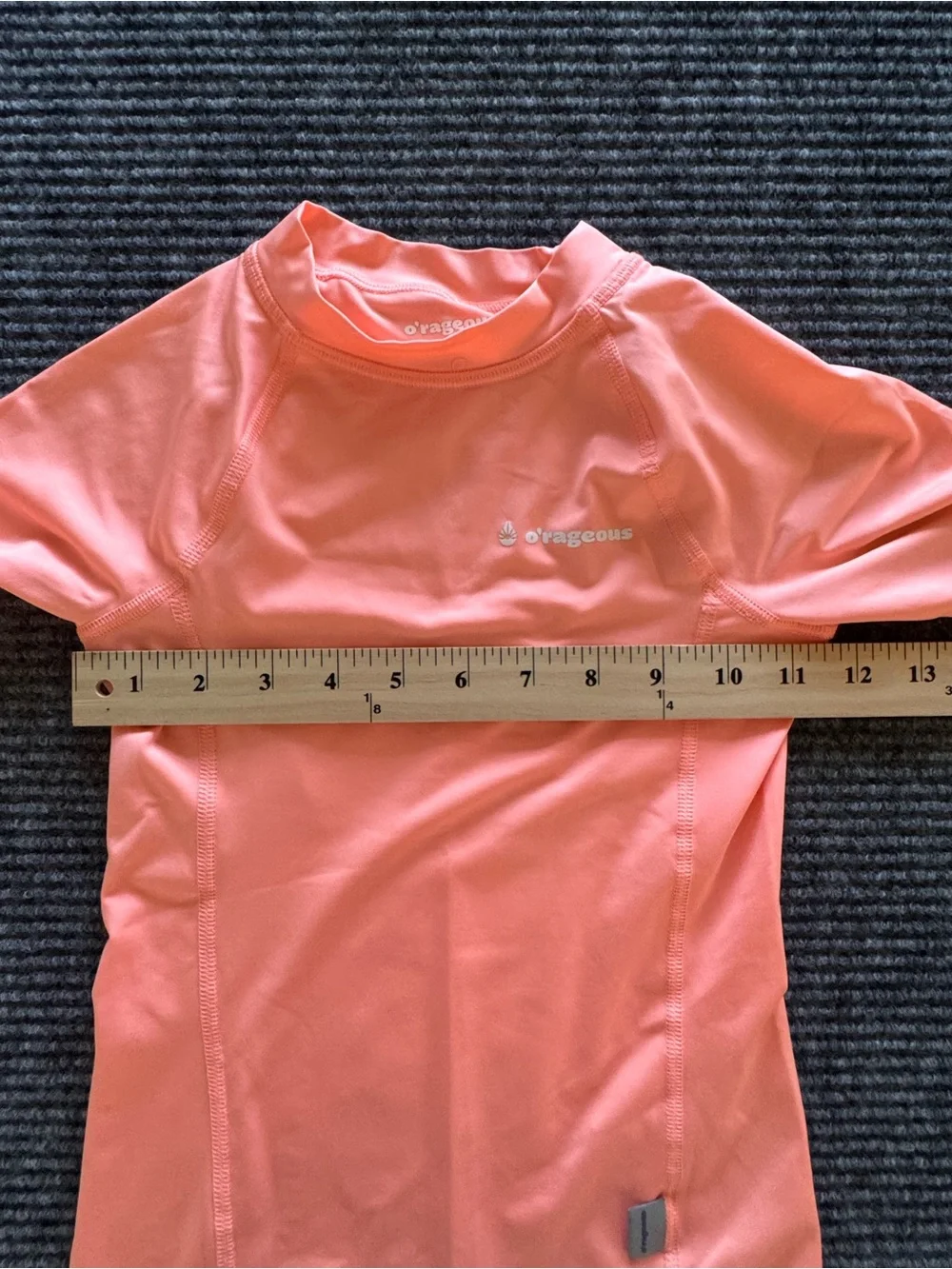 O’eageous Short Sleeve Rash Guard sun‎ shirt Coral Orange Unisex XS